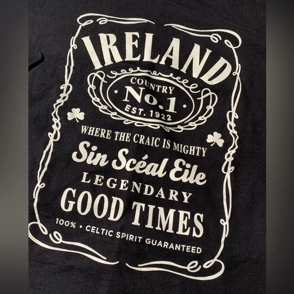 3/$10 Men Ireland Fruit of the Loom Shirt Sleeve Tee Shirt St Patrick Day LARGE - Picture 2 of 10